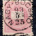 1889 feketeszámú krajcáros NAGY-BOCSKÓ bélyegzés Máramaros Romania Gudlin E3.20 / 60p (d43) fotó