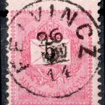 1889 feketeszámú krajcáros FELVINCZ bélyegzés Székelyföld Romania Gudlin E3.20 / 60 p (d26) fotó