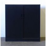 1R240 Tolóajtós fekete irattartó szekrény 80 x 75 x 32.5 cm fotó