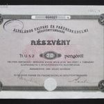 Általános Faipari és Fakereskedelmi részvény 20 pengő 1926 fotó
