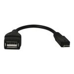 Adapter kábel, USB / pendrive csatlakoztatásához, OTG (CA-157 / ET-R205UBE kompatibilis) FEKETE [... fotó