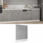 betonszürke forgácslap mosogatógép-panel 59, 5 x 3 x 67 cm fotó