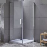 Diplon 90x90 cm, egy nyílóajtós szögletes zuhanykabin, 8 mm edzett áttetsző üveggel, 195 cm magas fotó