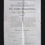 Osztrák-Magyar I. Általános Tisztviselő-Egylet Bánya- és Erdészeti Társulat meghívó 1918 fotó