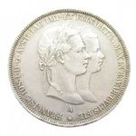 Ausztria, 2 gulden 1854 A - Ferenc József és Sissi házasságkötése EF+, 25.90g900 fotó