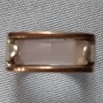 54 - es. Arany szegéllyel kombinált ezüst gyűrű, rózsakvarccal! fotó