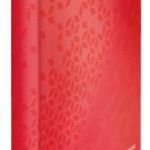 Gyűrűs könyv, 2 gyűrű, D alakú, 40 mm, A4 Maxi, karton, LEITZ "Wow", piros fotó