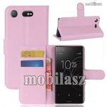 Sony Xperia XZ1 Compact, WALLET notesz mobiltok, Rózsaszín fotó