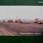 Délsomogyi Mezőgazdasági Kombinát Tőzegüzeme, Pötréte. Kártyanaptár, 1986. Lánctalpas traktorok. fotó