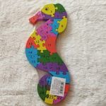 Fa oktató puzzle számos és betűs színes kirakó fejlesztő játék "Csikóhal" fotó
