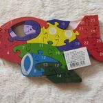 Fa oktató puzzle számos és betűs színes kirakó fejlesztő játék "Repülő" fotó