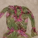 AMNESIA női 40-42-es virágos mintás nyári blúz-felsőrész fotó