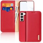 DUX DUCIS Hivo - Bőr pénztárca tok Samsung Galaxy S23 Plus készülékhez piros fotó