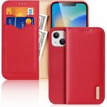 DUX DUCIS Hivo - Bőr pénztárca tok Apple iPhone 15 Plus czerwone telefonhoz fotó