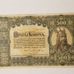 500 korona 1920 P65 VF nagyméretű bankjegy , eredeti állapotában fotó