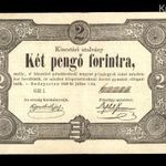 Kincstári utalvány 2 pengő forintra 1849 - Duschek - Szabadságharc - gVF fotó