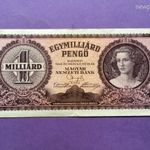 Magyar 1 000 000 000 pengő 1946 szép zizegős papír fotó