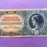 Magyar 10 000 milpengő 1946 gyönyörű zizegős papír fotó