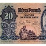 20 Pengő Bankjegy 1941 EF fotó