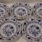 5 db antik Willeroy&Boch porcelán Kínai &kcedil;ékhagyma mintás tányér fotó