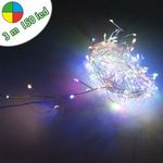 Karácsonyi drótos LED fényfüzér - multicolor, 150 ledes / 3 m fotó