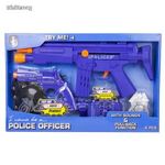Rendőr fegyver 6 darabos készlet - kék fotó