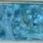 Eladó Munkácsy-díjas Scholz Erik: Árnyékot adó fák, olaj, farost, nagy méretű, keretezett festménye fotó