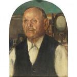 Magyar festő 1923 : Bajuszos férfi portréja fotó