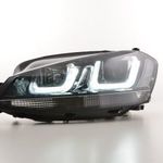 Nappali menetfényes fényszóró VW Golf 7 évjárat: 2012 évjárattól fekete/króm fotó