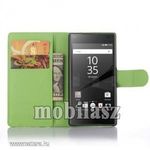 SONY Xperia Z5 Compact, WALLET notesz mobiltok, Zöld fotó