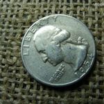 USA ezüst 1/4 dollár 1954 fotó
