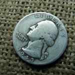 USA ezüst 1/4 dollár 1943 fotó