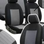 Üléshuzat Ford TRANSIT CUSTOM DOUBLE CAB (5 ülés) egyedi PURE LINE PREMIUM textil szürke fekete szín fotó