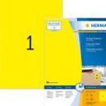 210*297 mm-es Herma A4 íves etikett címke, sárga színű (100 ív/doboz) fotó