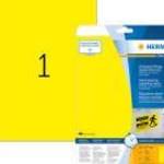 210*297 mm-es Herma A4 íves etikett címke, sárga színű (25 ív/doboz) fotó