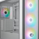 COOLER MASTER Ház ATX MasterBox 600, 4db ARGB Ventilátor, Tápegység nélkül, Üvegfalú, fehér fotó