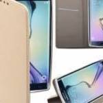 Samsung Galaxy A35 telefon tok, könyvtok, oldalra nyíló tok, mágnesesen záródó, SM-A356, arany - GSM fotó