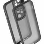 Szilikon telefonvédő (ütésállóság, akril hátlap, kameravédő) FEKETE Apple iPhone 12 mini - gigapack fotó