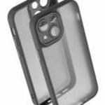 Szilikon telefonvédő (ütésállóság, akril hátlap, kameravédő) FEKETE Apple iPhone 13 mini - gigapack fotó