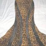 leopárd mintás pántos maxi ruha mb: 80-126 cm M-s bővülő aljú fotó