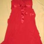 piros nyakpántos mellbetétes ruha 8-s Betsy Adam by Linda Bernel fotó