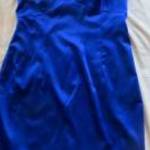 Next fodros kék szatén ruha félvállas h: 94 cm mb: 89-94 cm fotó