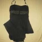 fekete mellbetétes pamut ruha szegecses mb: 86-116 cm fotó