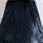 pántnélküli fekete muszlin ruha Daniti L-s hátul gumis fotó
