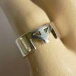 Indonéz 925 handmade ezüst karika gyűrű extra fotó