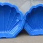 kék két részes kagyló homokozó tetővel 104 x 94 x 21 cm fotó