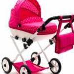 Játékbabakocsi - New Baby COMFORT rózsaszín pöttyös - NEW BABY fotó