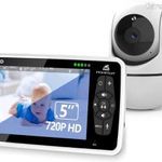 Babafigyelő kamera, 5 hüvelykes 720P HD kijelző, VOX mód, infravörös éjjellátó készülék, 350 m hatótáv fotó