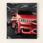 BMW M4 Competition 2018 festmény 3D fotó