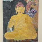 akril buddha festmény fotó